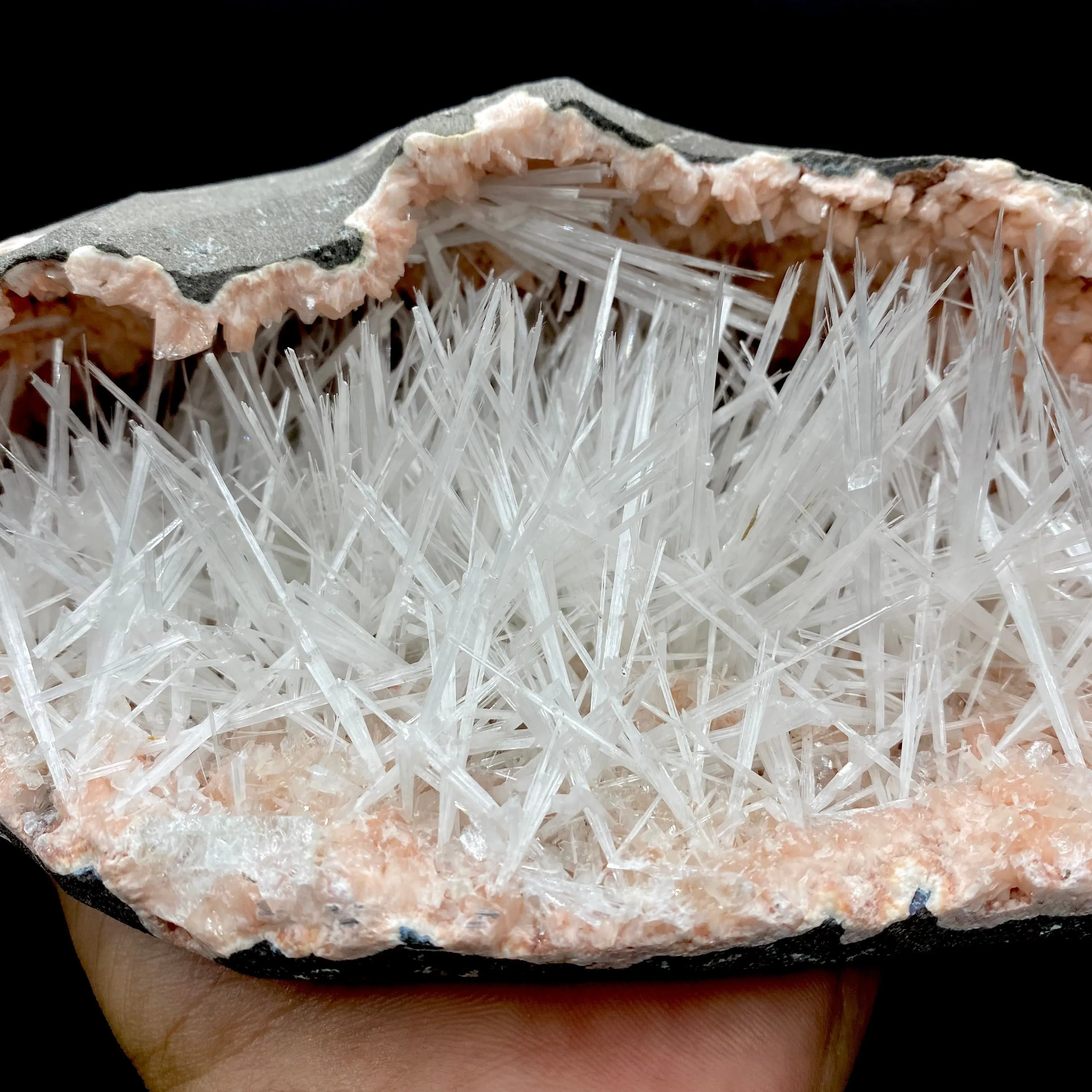 Scolecite exceptionally rare and visually striking raw Scolecite natural Indian Zeolite DK106 - image 2