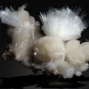 Scolecite Glassy Spray Formation on Stilbite - image 3