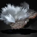 Scolecite Glassy Spray Formation with Stilbite Crystals on Heulandite - image 2