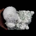 Scolecite Hemispheres with Apophyllite on Stilibite Natural Mineral Specimen - image 4