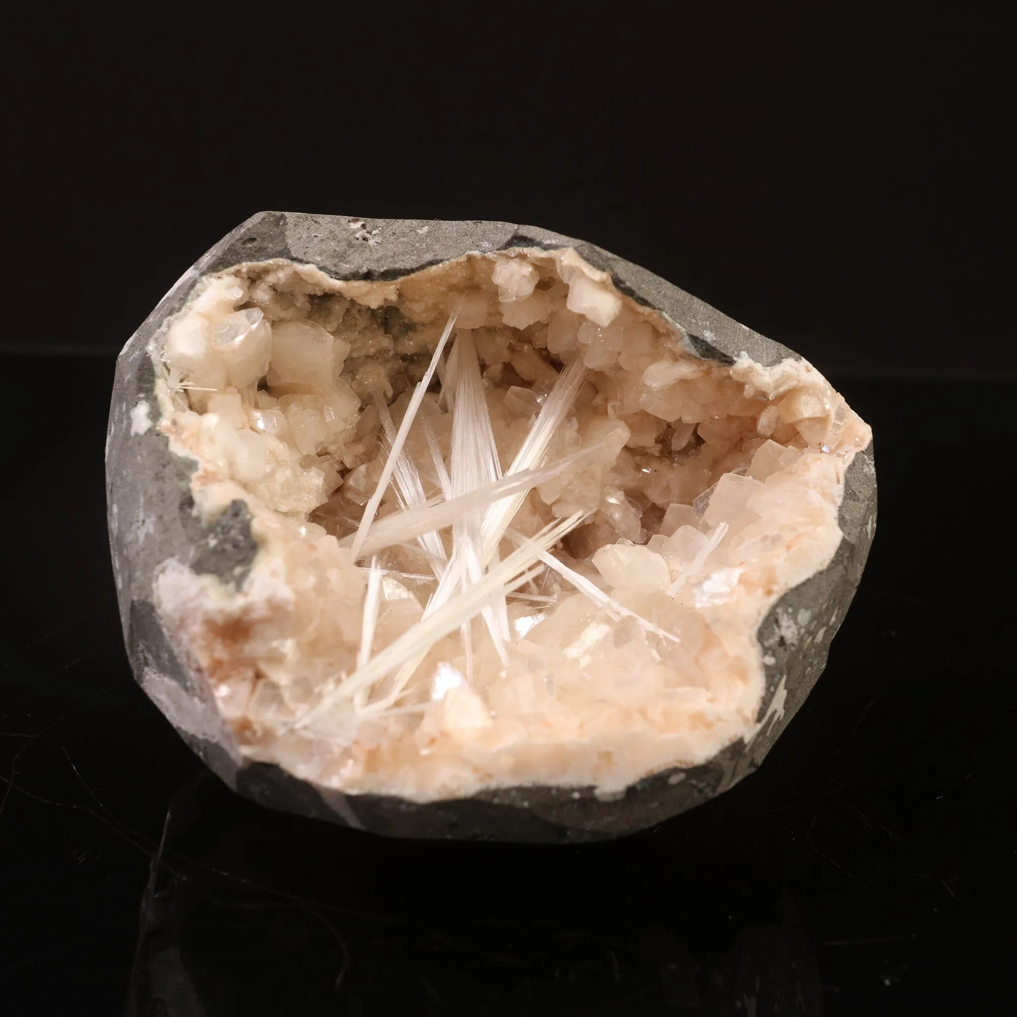 Scolecite Heulandite Geode Natural Mineral Specimen - image 1
