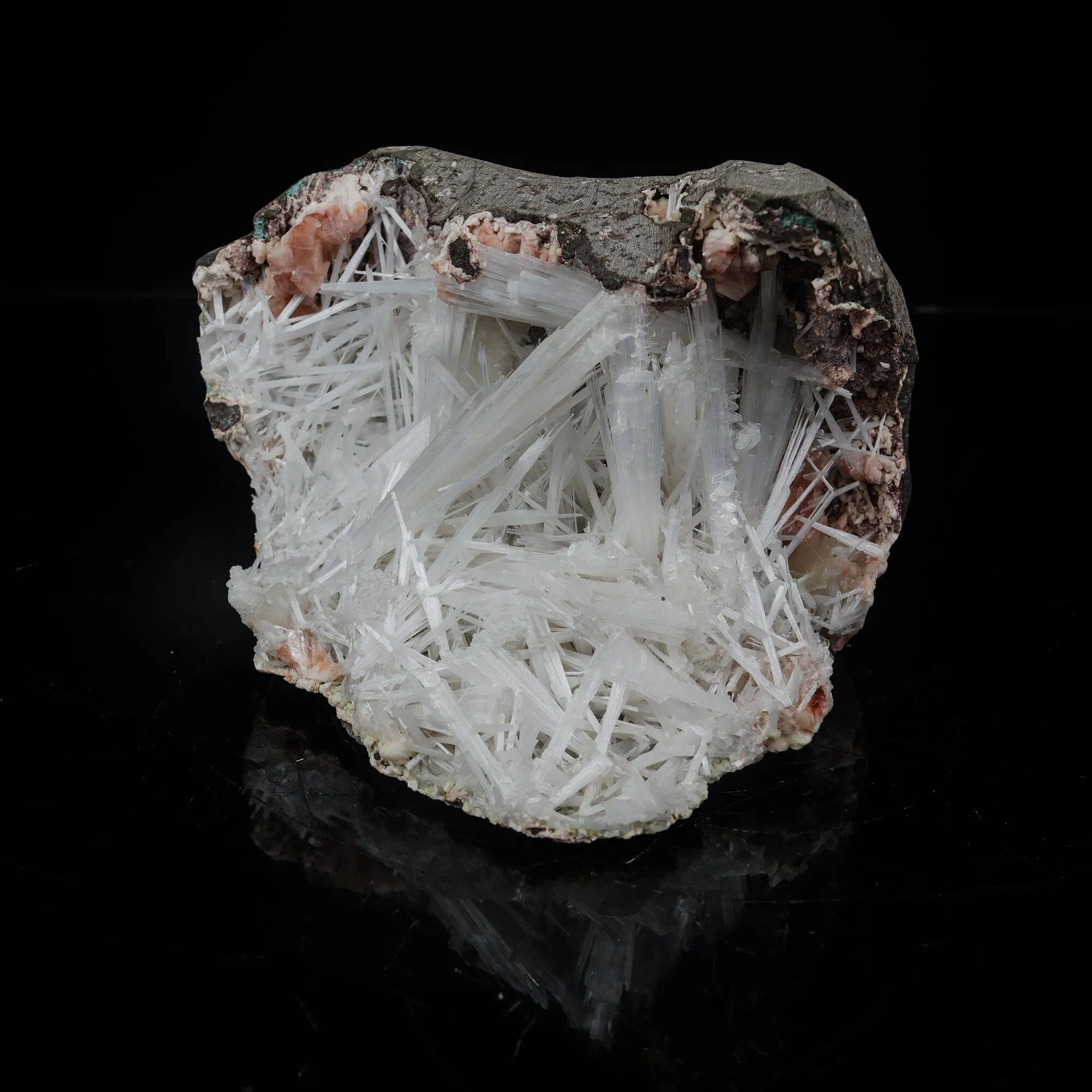 Scolecite in Heulandite Geode Natural Mineral Specimen - image 2