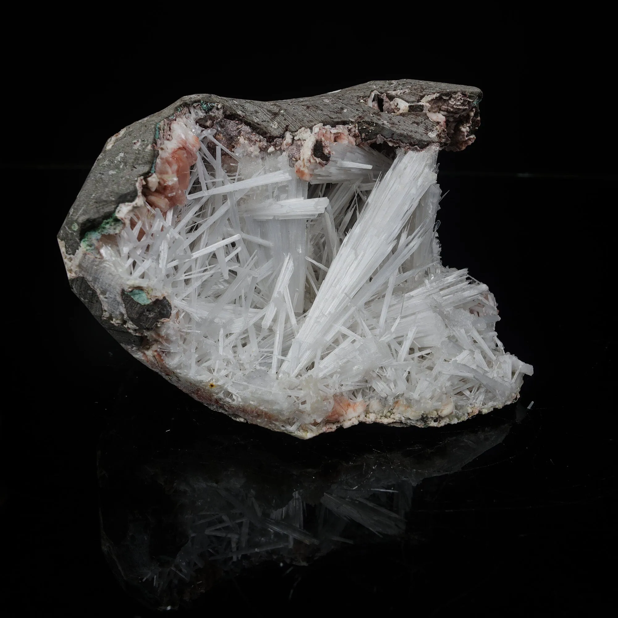Scolecite in Heulandite Geode Natural Mineral Specimen - image 3
