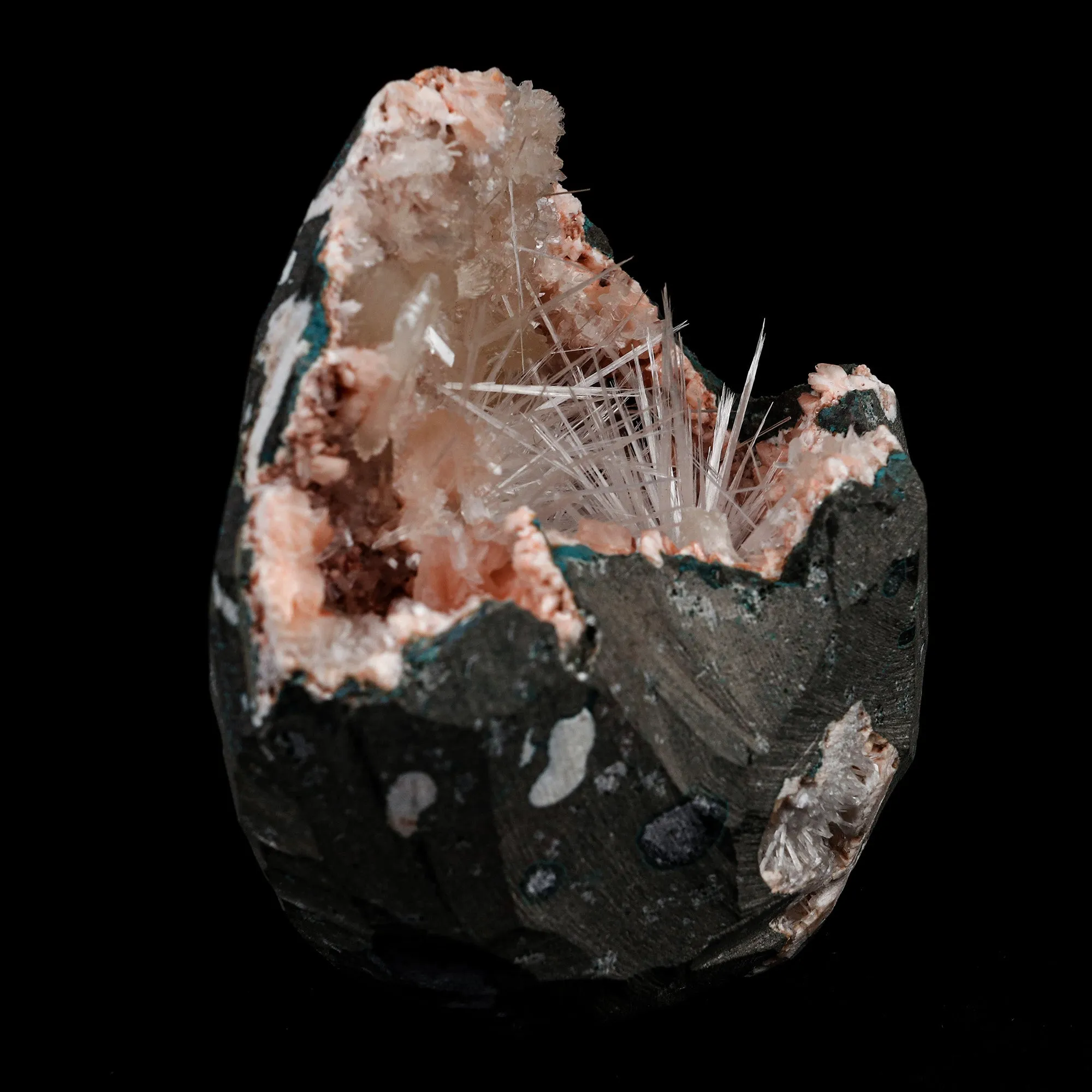 Scolecite Inside Heulandite Geode Natural Mineral Specimen - image 2