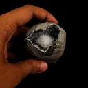 Scolecite Inside MM Quartz Geode Natural Mineral Specimen - image 4