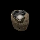 Scolecite Inside MM Quartz Geode Natural Mineral Specimen - image 1