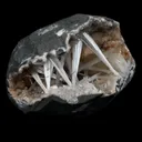 Scolecite Intergrown Sprays Inside Heulandite Geode Natural Mineral Specimen - image 2