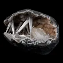 Scolecite Intergrown Sprays Inside Heulandite Geode Natural Mineral Specimen - image 3