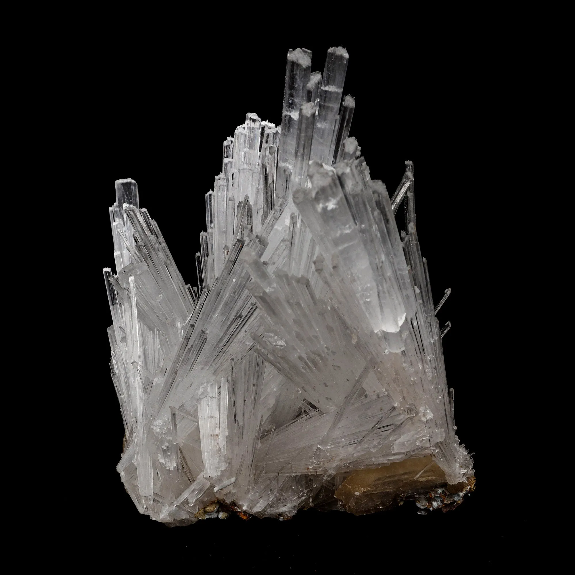 Scolecite Intergrown Sprays on Stilbite Natural Mineral Specimen - image 1