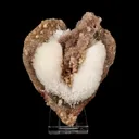 Scolecite on Stilbite Heart Shape Natural Mineral Specimen - image 1