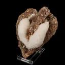 Scolecite on Stilbite Heart Shape Natural Mineral Specimen - image 2