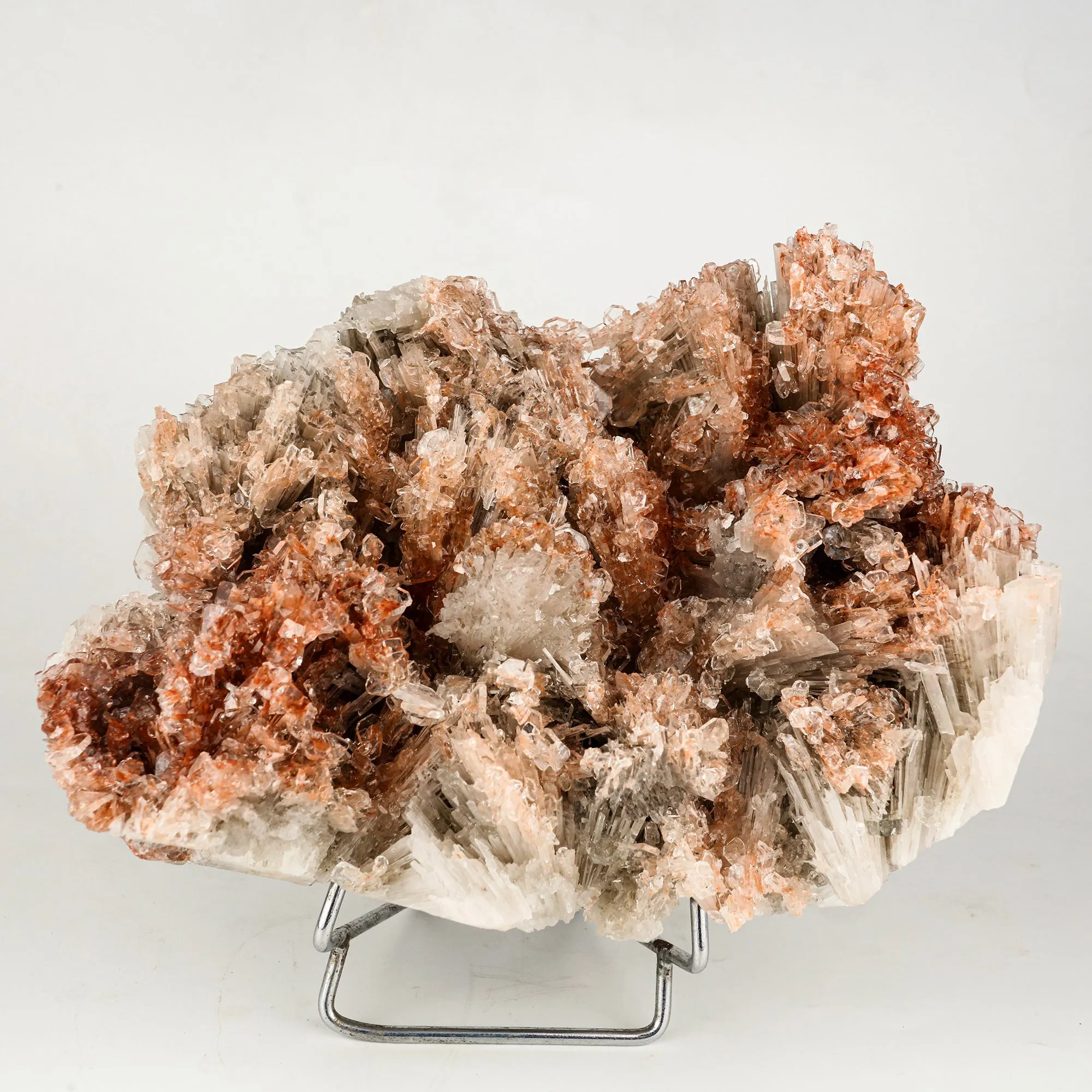 Scolecite Spray Brown color with Apophyllite cubes Natural Mineral Specimen - image 1