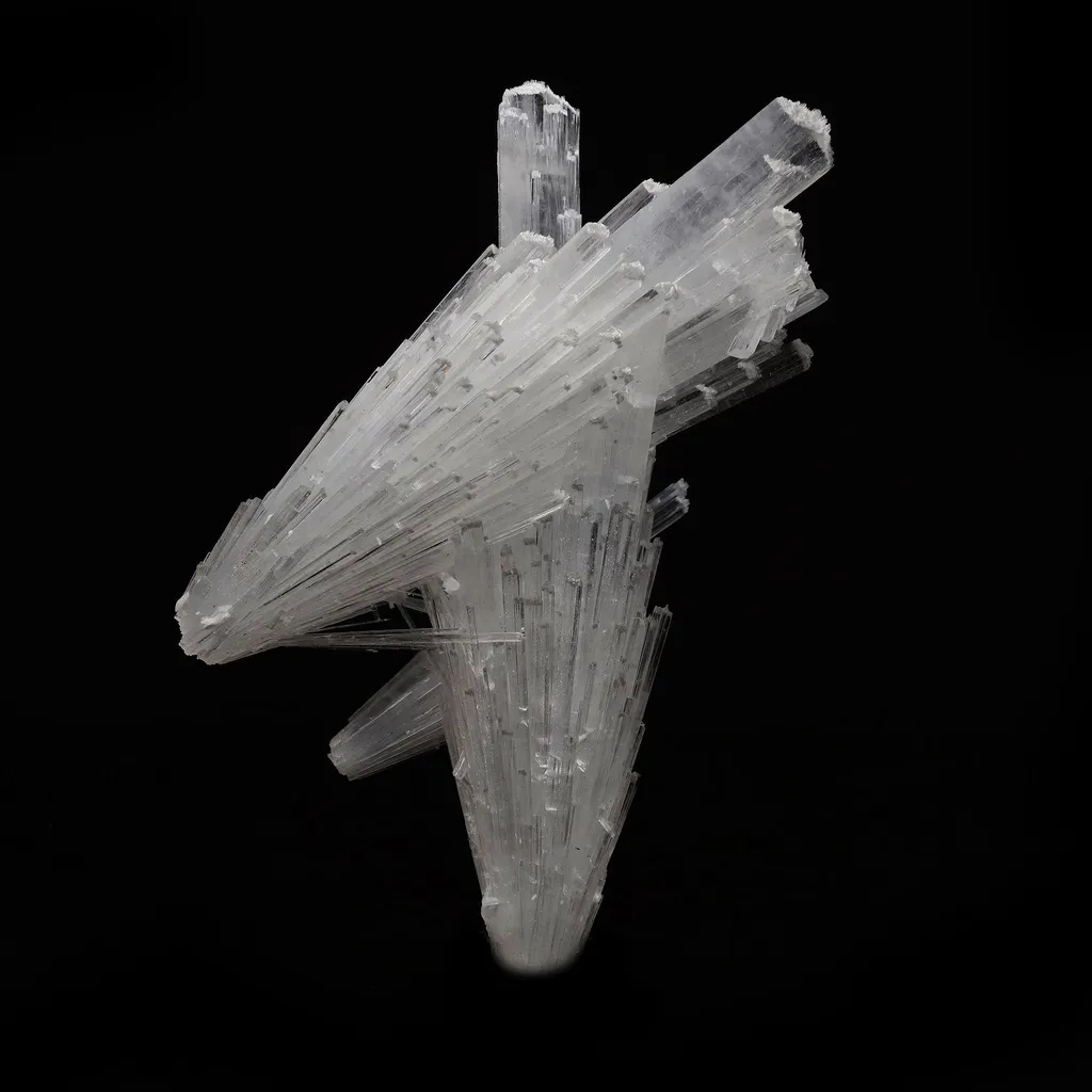 Scolecite Spray Cross Formation Natural Mineral Specimen image