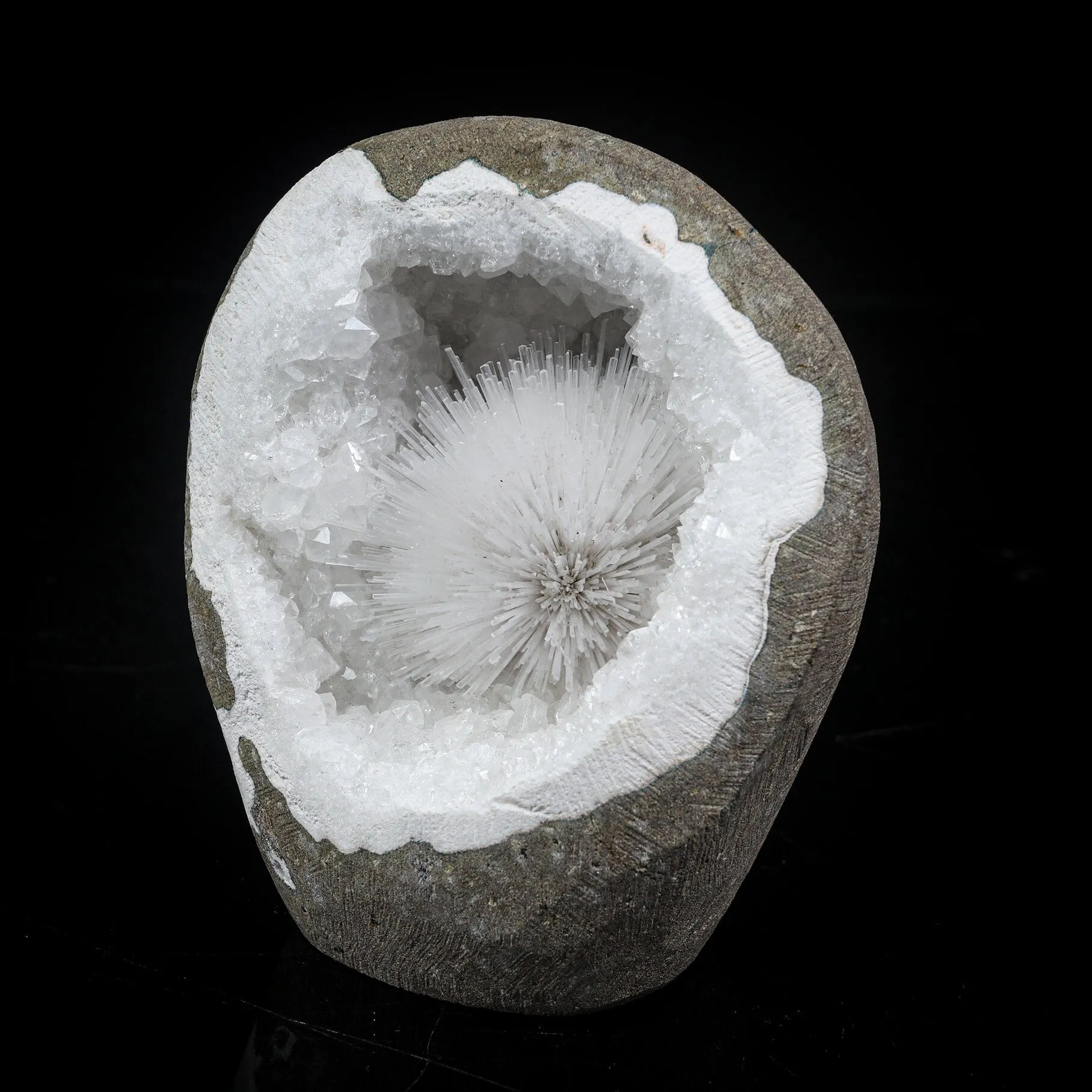 Scolecite Spray Geode With MM Quartz Natural Mineral Specimen - image 2