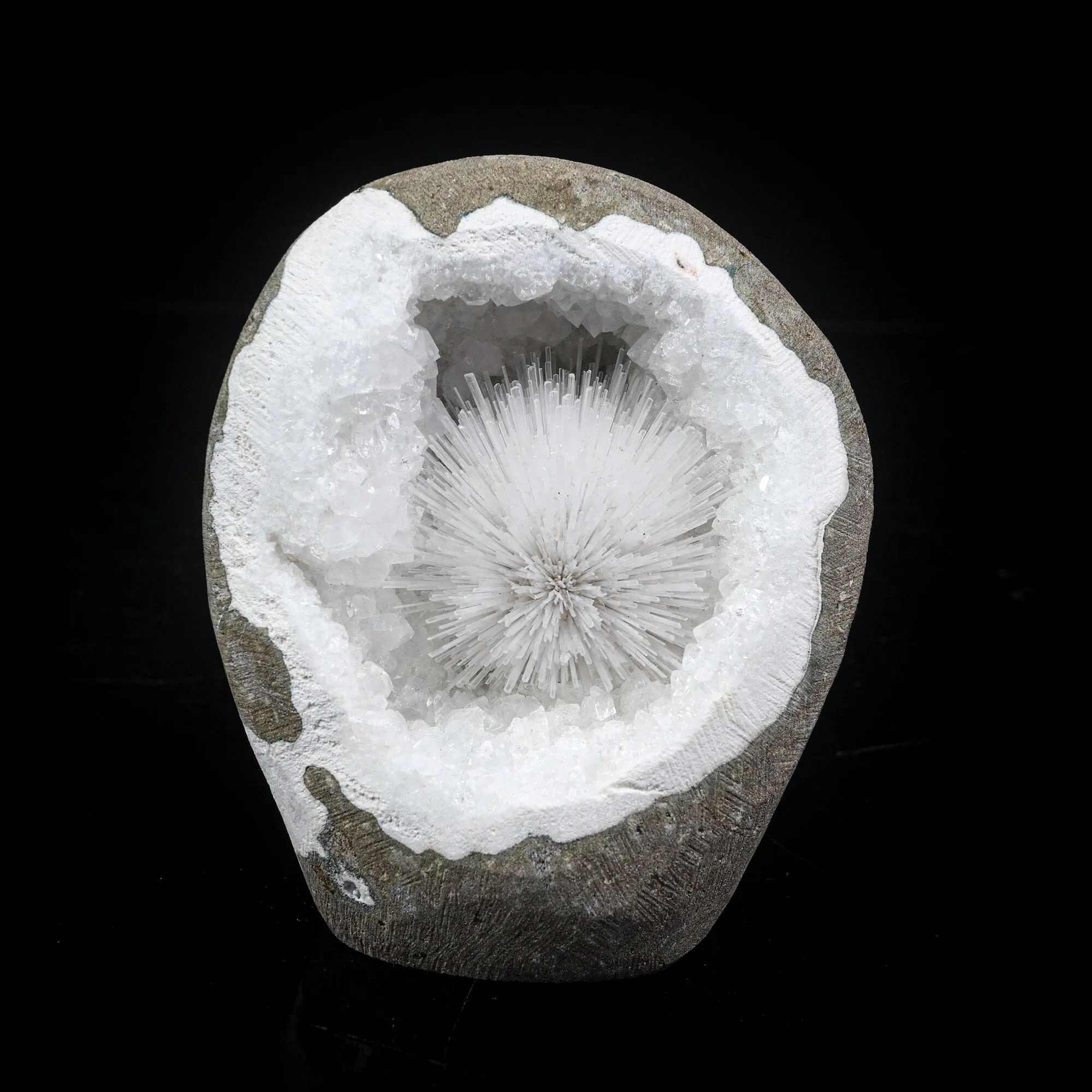 Scolecite Spray Geode With MM Quartz Natural Mineral Specimen - image 1