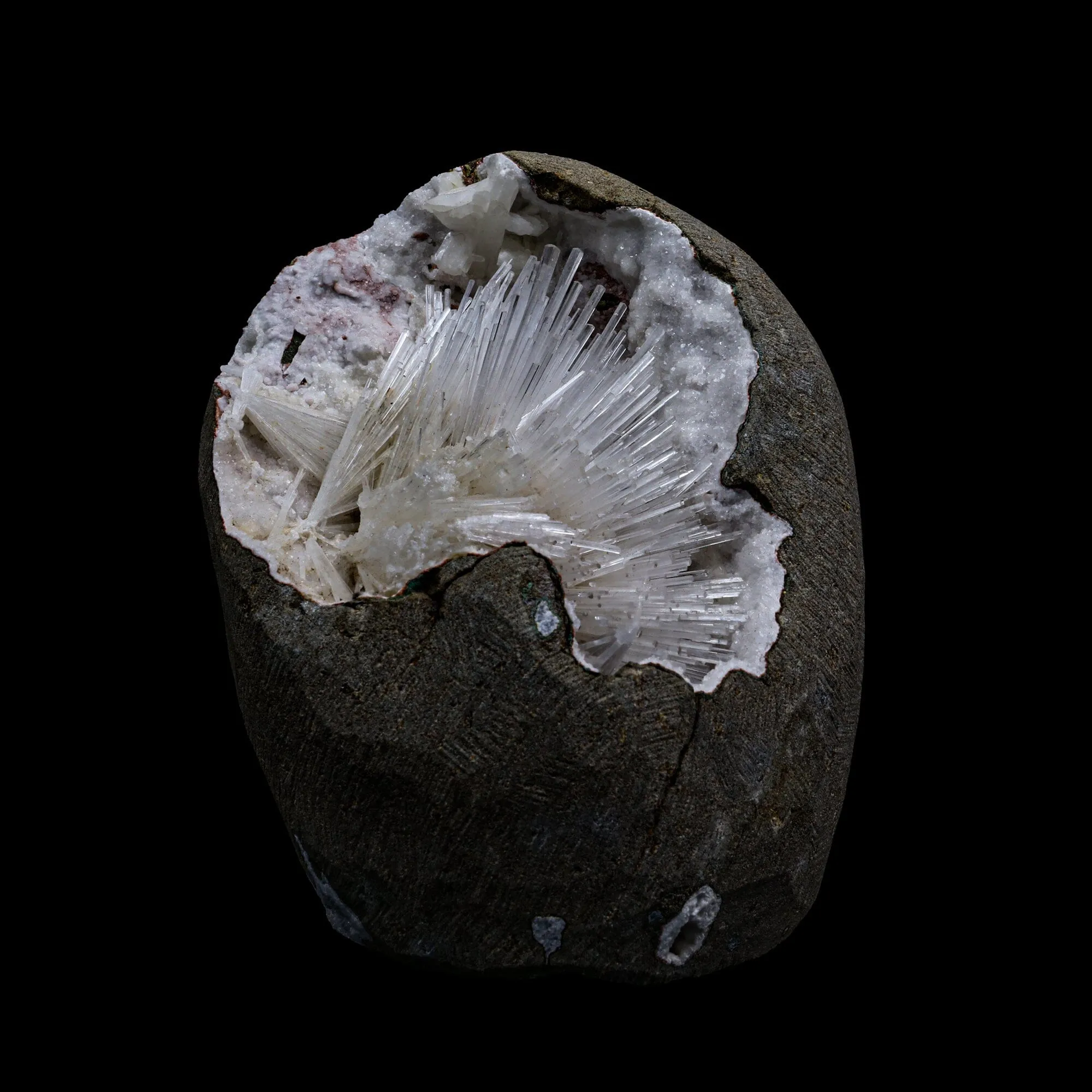 Scolecite Spray Geode With MM Quartz Natural Mineral Specimen - image 1