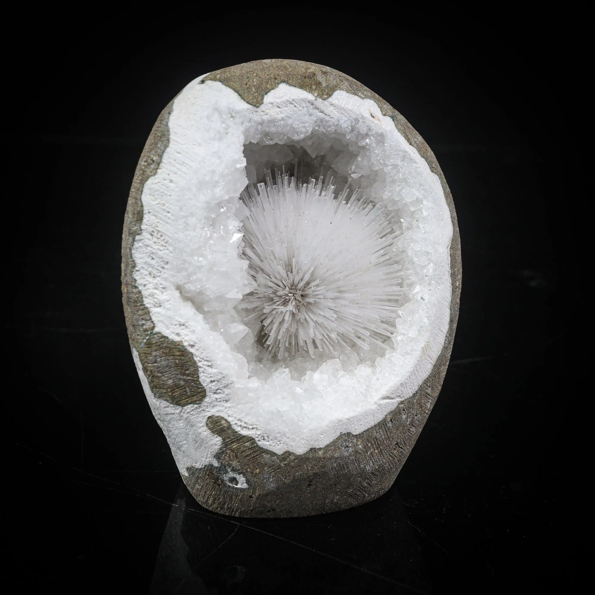 Scolecite Spray Geode With MM Quartz Natural Mineral Specimen - image 3