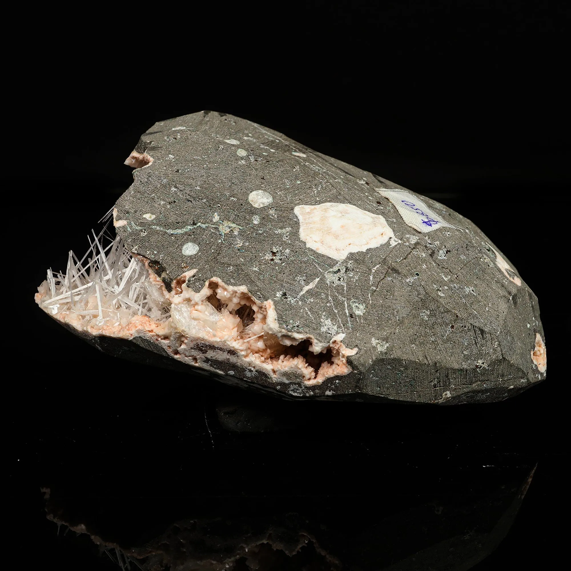 Scolecite Spray in Heulandite Geode Natural Mineral Specimen - image 6