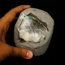 Scolecite Spray Inside Chalcedony Geode free standing Natural Mineral Specimen - image 3