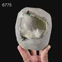 Scolecite Spray Inside Chalcedony Geode free standing Natural Mineral Specimen - image 6