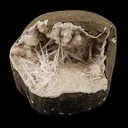 Scolecite Spray Inside Chalcedony Geode Natural Mineral Specimen - image 1