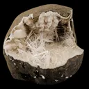Scolecite Spray Inside Chalcedony Geode Natural Mineral Specimen - image 2