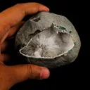 Scolecite Spray Inside Chalcedony Geode Natural Mineral Specimen - image 4