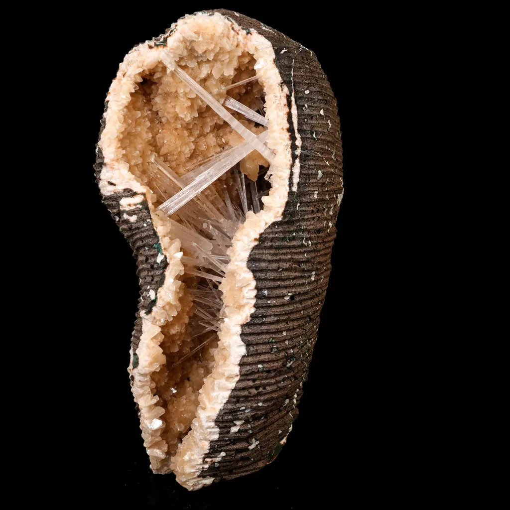 Scolecite Spray Inside Heulandite Geode Free Standing Natural Mineral Specimen - image 2