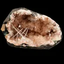 Scolecite Spray Inside Heulandite Geode Natural Mineral Specimen - image 1