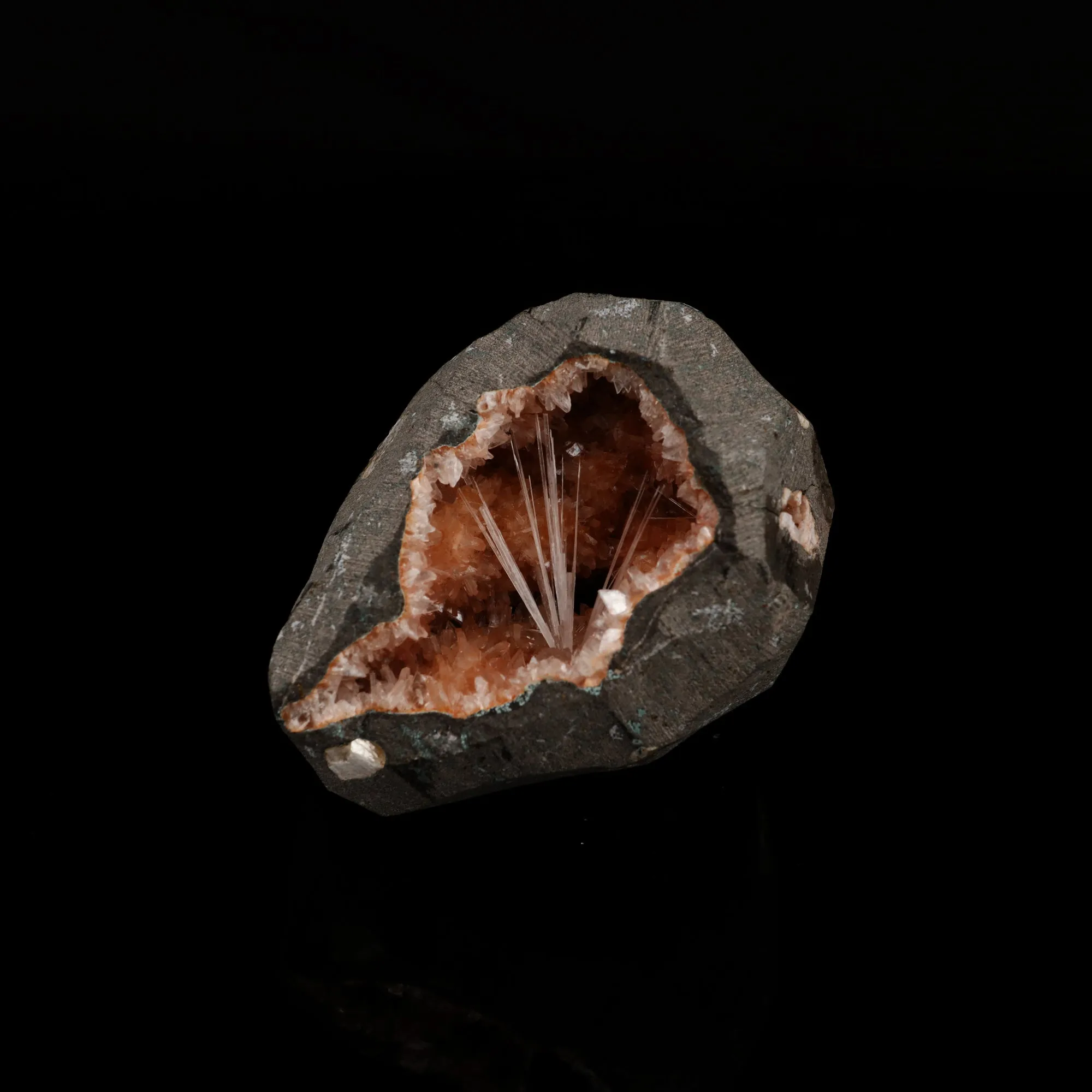 Scolecite Spray inside Heulandite geode Natural Mineral Specimen - image 2