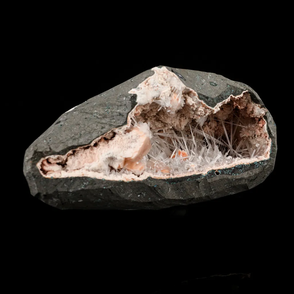 Scolecite Spray inside Heulandite geode Natural Mineral Specimen - image 3
