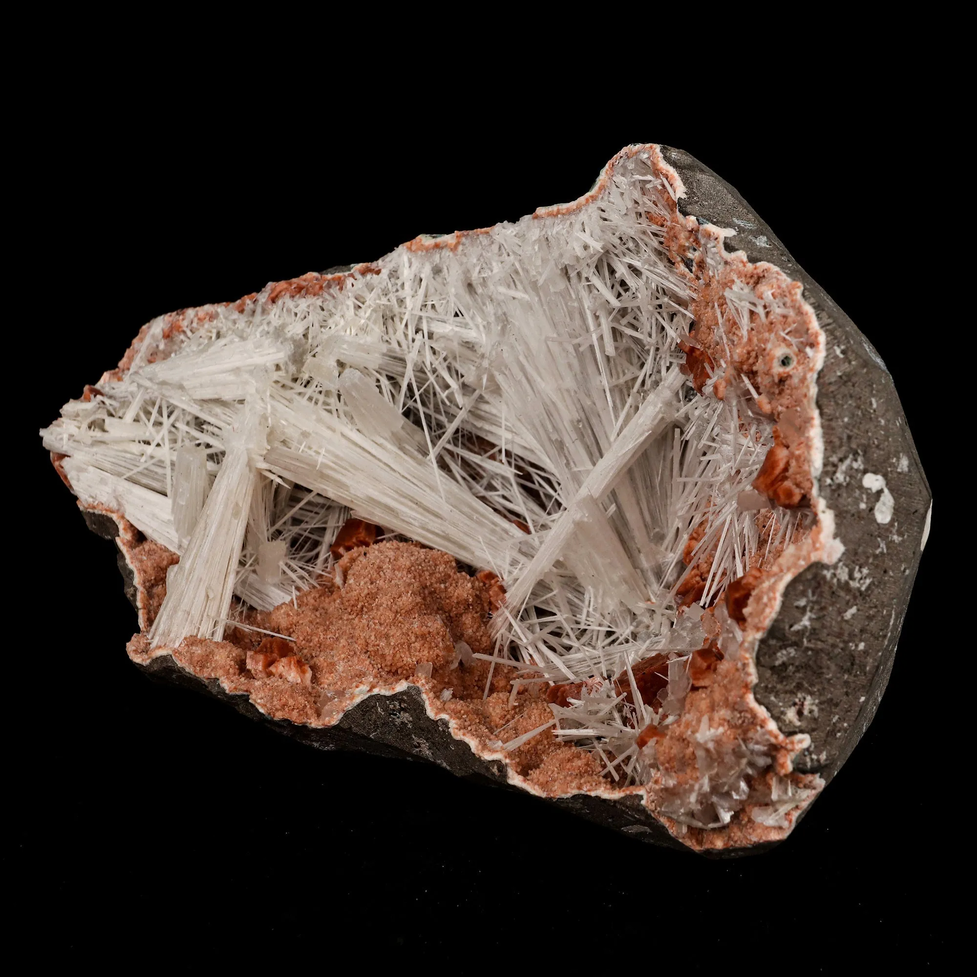 Scolecite Spray inside Heulandite geode Natural Mineral Specimen - image 3