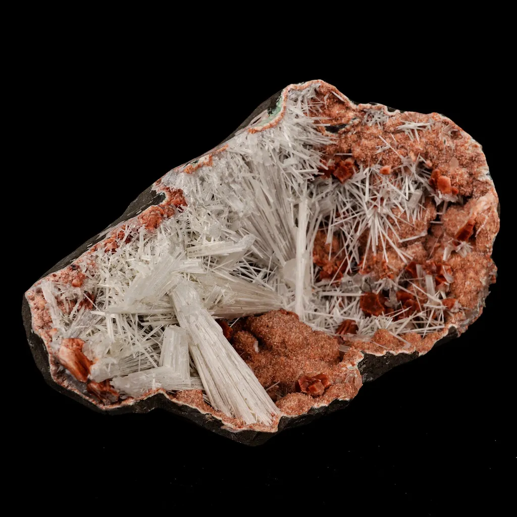 Scolecite Spray inside Heulandite geode Natural Mineral Specimen - image 2