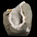 Scolecite Spray Inside MM Quartz Geode Natural Mineral Specimen - image 1