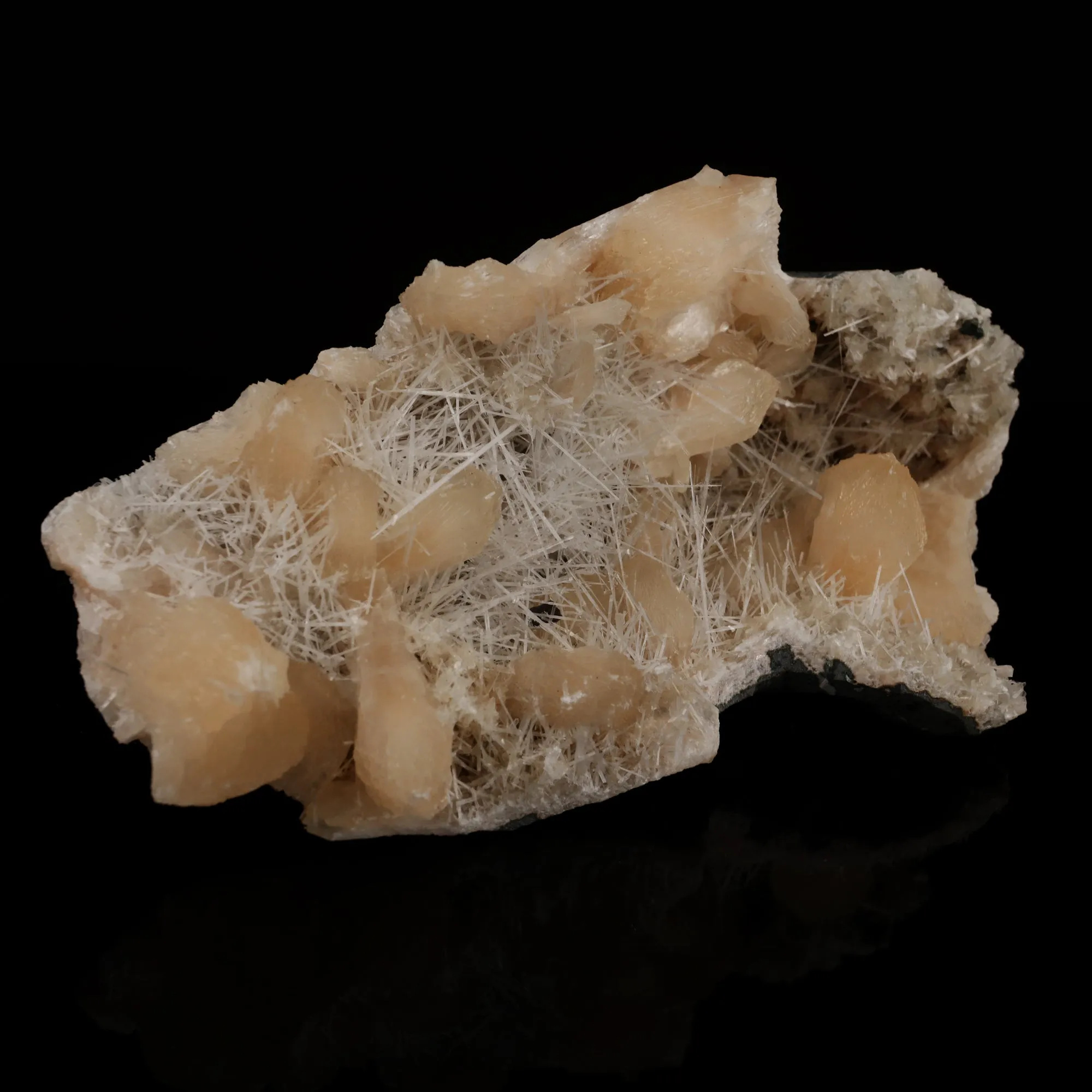 Scolecite Spray inside Stilbite geode Natural Mineral Specimen - image 2