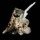 Scolecite Spray on Green Apophyllite with Stilbite Natural Mineral Specimen - image 4
