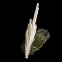 Scolecite Spray on Green Apophyllite with Stilbite Natural Mineral Specimen - image 2