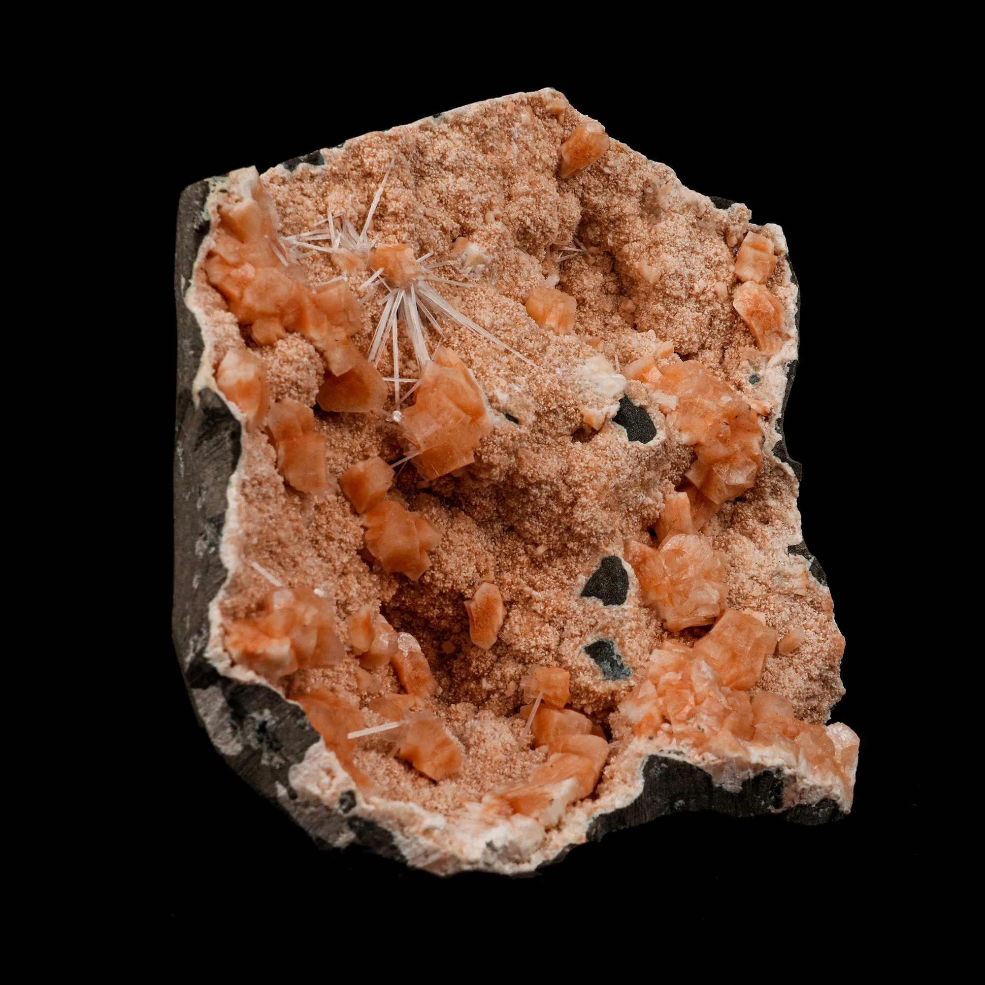 Scolecite Spray on Heulandite Natural Mineral Specimen - image 2