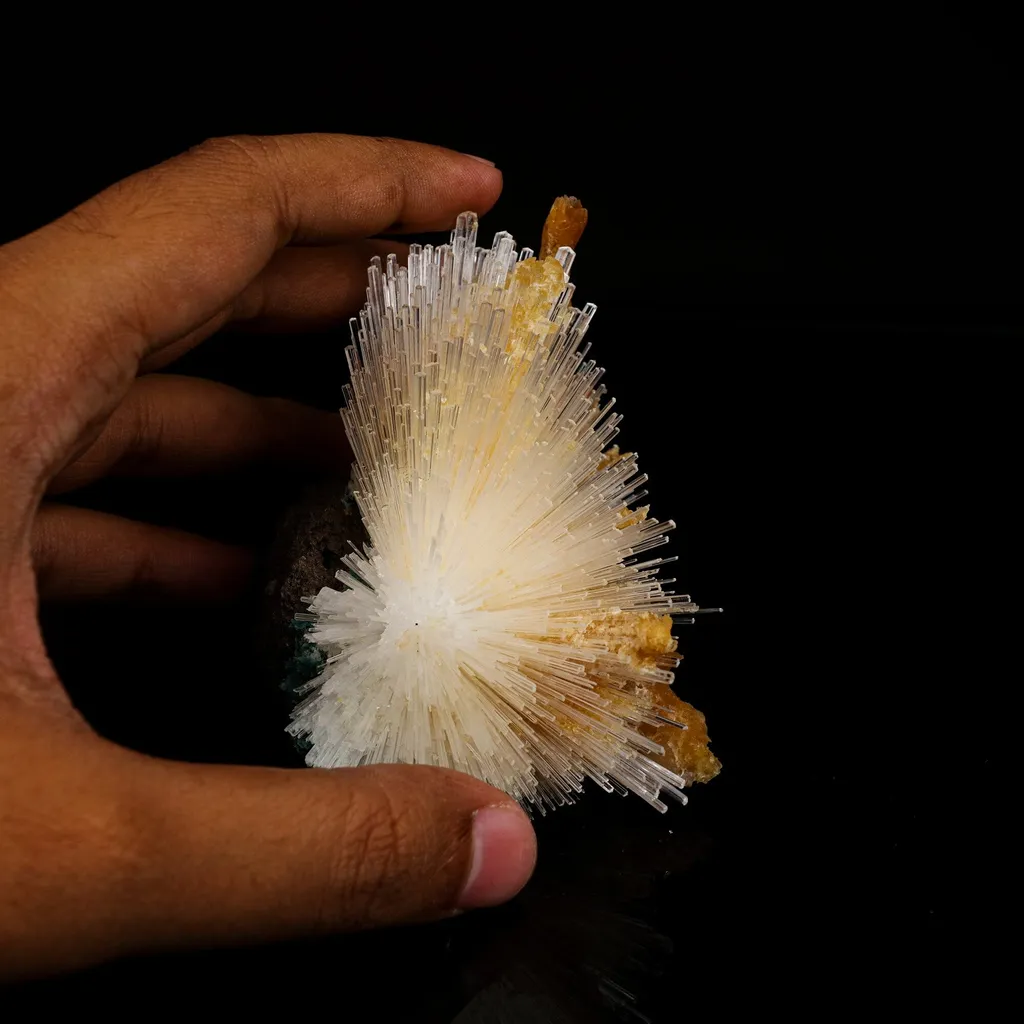 Scolecite Spray With Calcite Stalactites Natural Mineral Specimen - image 4