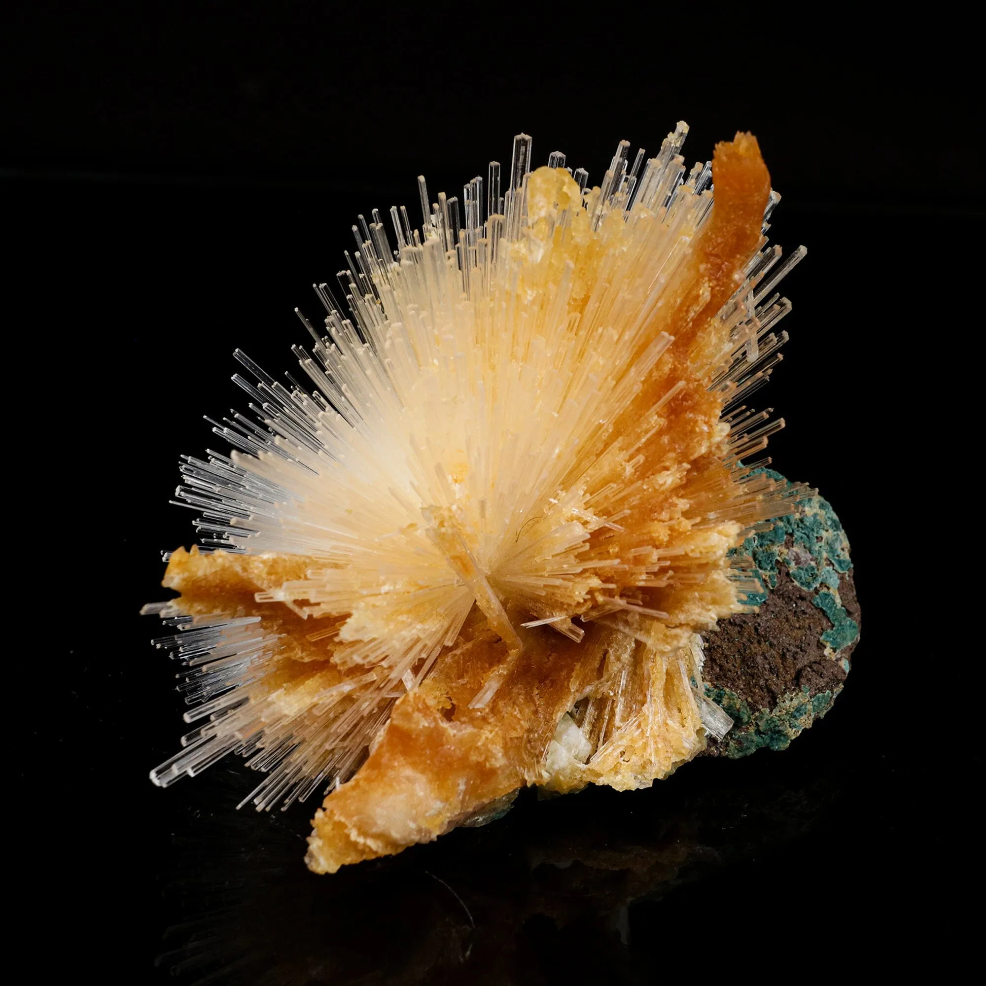 Scolecite Spray With Calcite Stalactites Natural Mineral Specimen - image 1