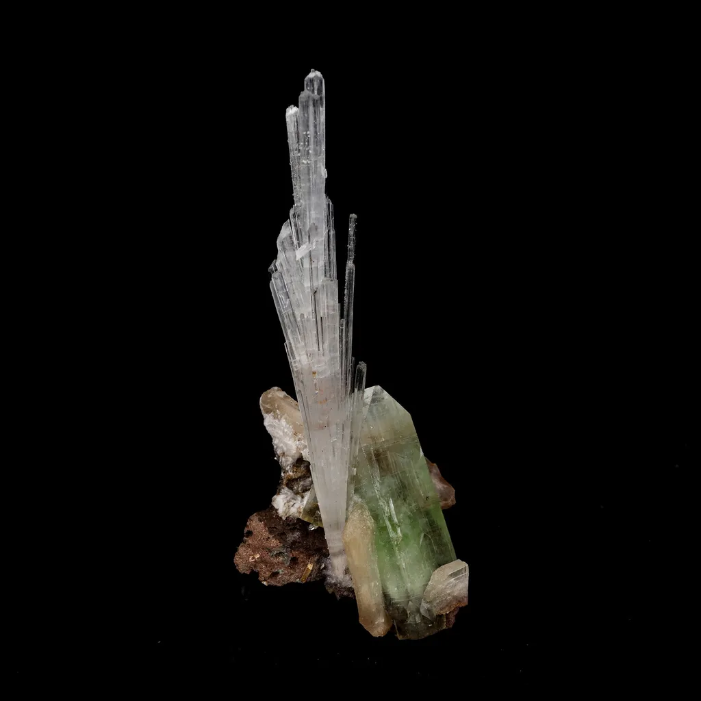 Scolecite Spray With Gren Apophyllite, Stilbite Natural Mineral Specimen - image 2