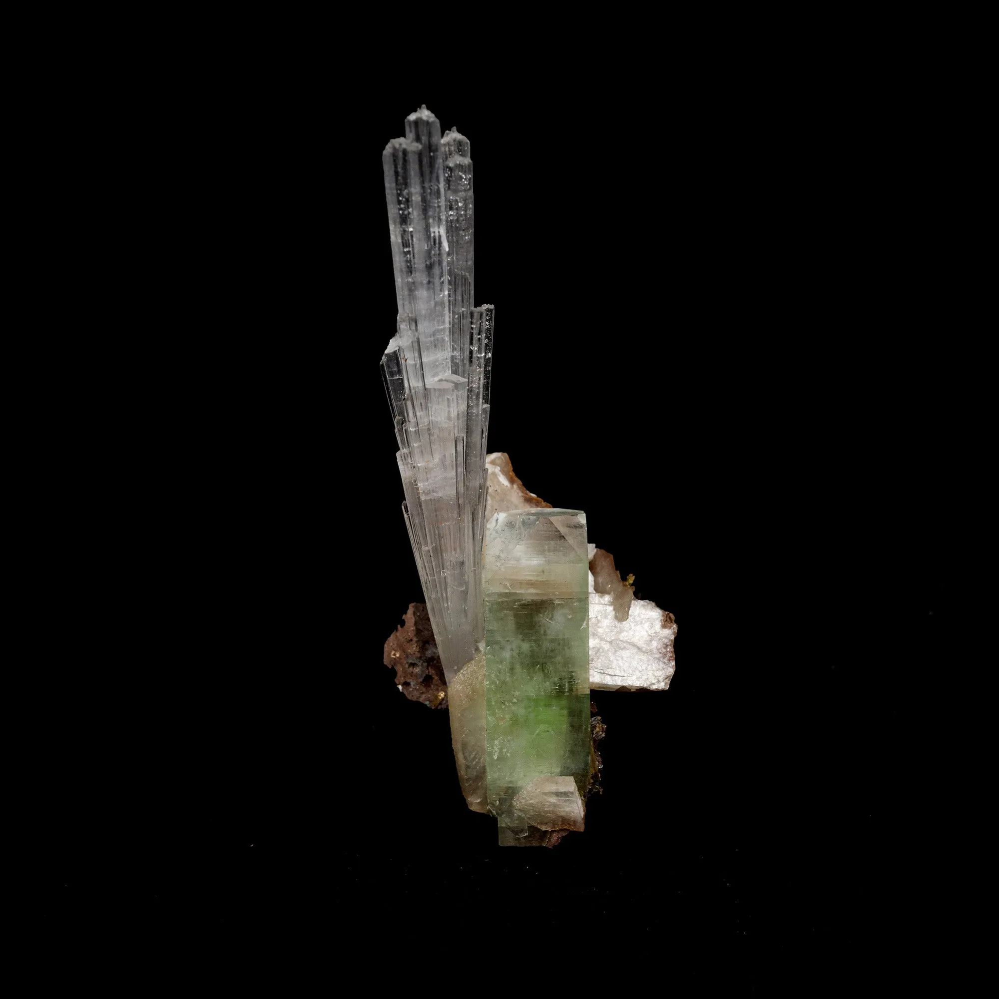 Scolecite Spray With Gren Apophyllite, Stilbite Natural Mineral Specimen - image 1