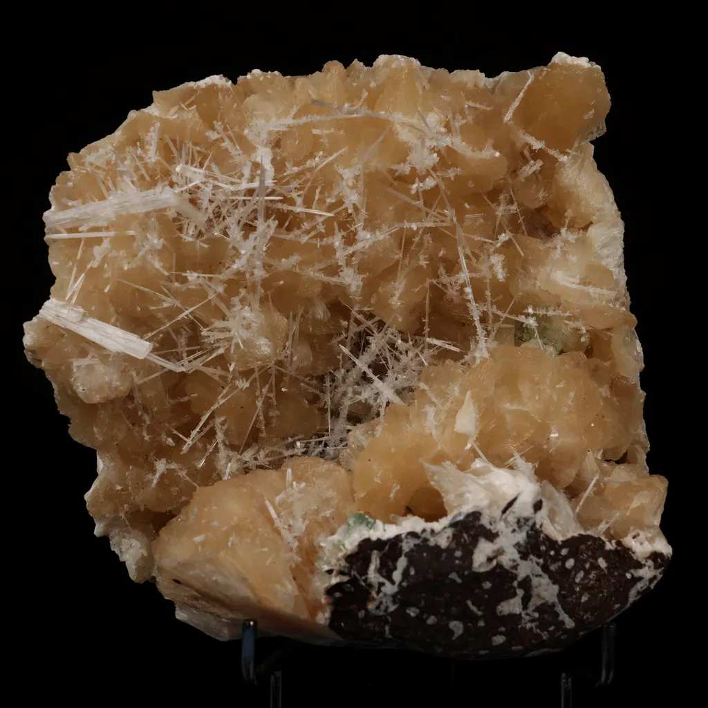 Scolecite Spray with Stilbite Natural Mineral Specimen image