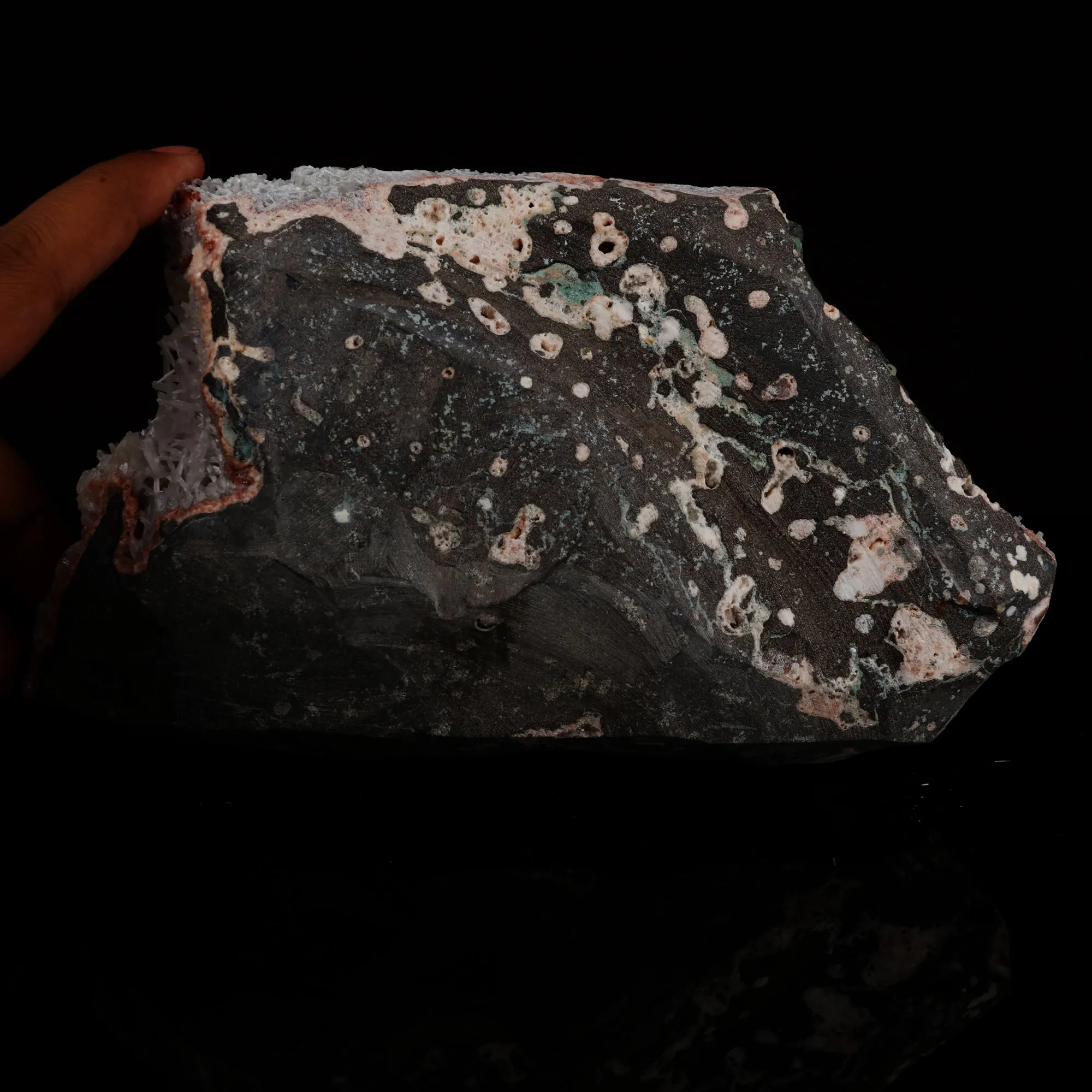 Scolecite Spray with Stilbite Natural Mineral Specimen - image 5