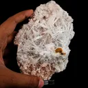 Scolecite Sprays in Heulandite Geode Natural Mineral Specimen - image 4