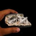 Scolecite Sprays in Heulandite Geode Natural Mineral Specimen - image 4