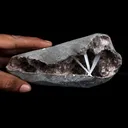 Scolecite Sprays Inside Geode Natural Mineral Specimen - image 3