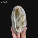 Scolecite Sprays Inside Geode Natural Mineral Specimen - image 7