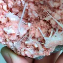 Scolecite Sprays Inside Heulandite Geode - image 5