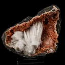 Scolecite Sprays Inside Heulandite Geode Natural Mineral Specimen - image 1